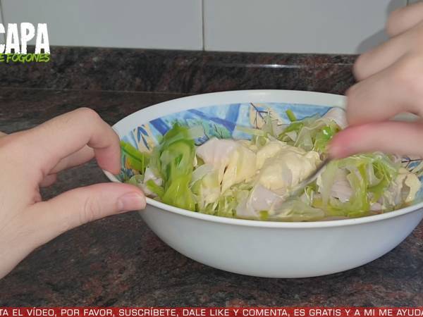 Ensalada de puerros - Preparación paso 6
