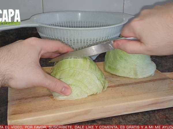 Ensalada china con salsa blanca agridulce - Preparación paso 3