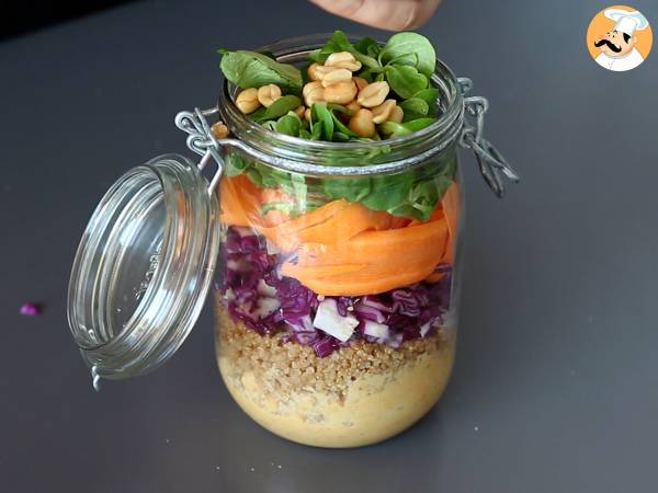 Ensalada en bote vegetariana, el táper más fácil y cómodo - Preparación paso 5