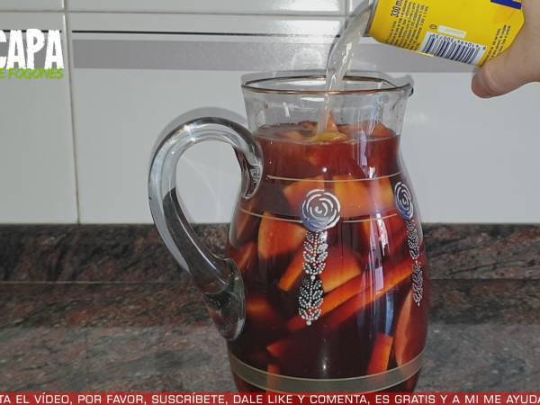 Sangría casera - Preparación paso 8