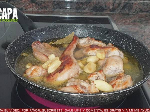 Conejo al ajillo - Preparación paso 6