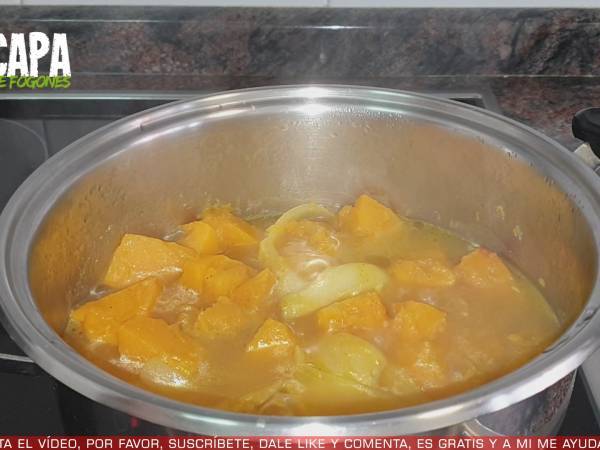 Crema de calabaza asada al curry - Preparación paso 2