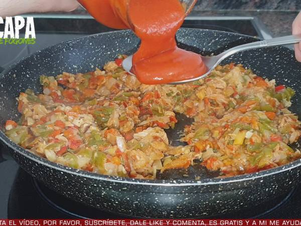 Empanada de hojaldre con atún - Preparación paso 3