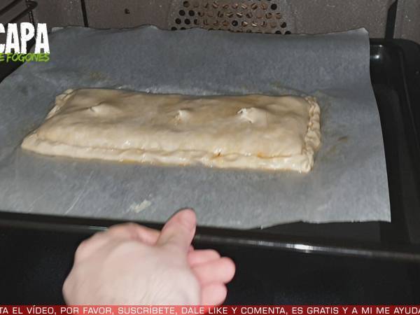 Empanada de hojaldre con atún - Preparación paso 8