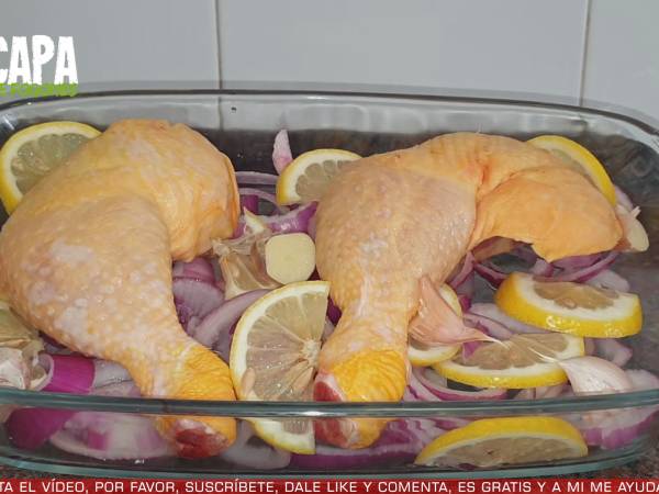 Muslos de pollo al limón al horno - Preparación paso 3