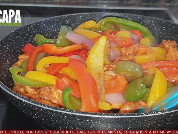 Fajitas de pollo - Preparación paso 6