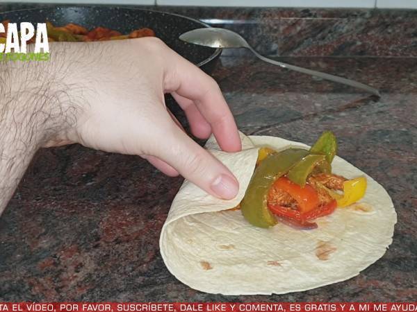 Fajitas de pollo - Preparación paso 7