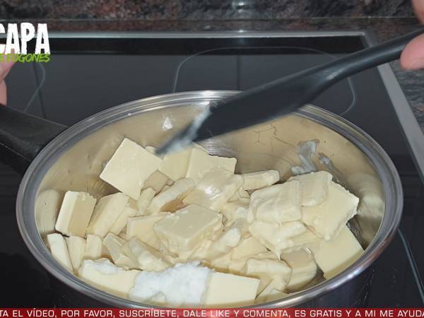 Turrón de chocolate blanco y pistacho - Preparación paso 1