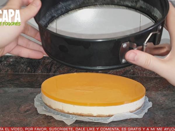 Cheesecake de mango - Preparación paso 13