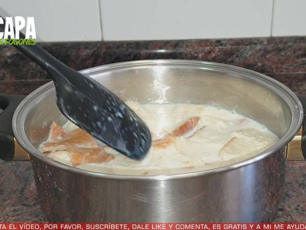Pudin o Budin de pan - Preparación paso 4