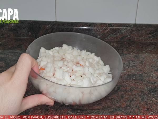 Lentejas con verduras y curry - Preparación paso 1