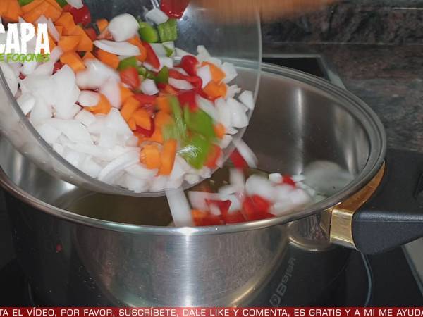Lentejas con verduras y curry - Preparación paso 2