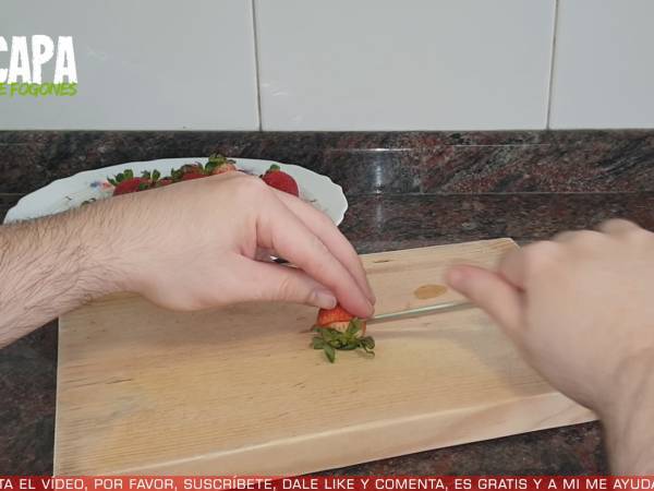 Mermelada de fresas casera - Preparación paso 1
