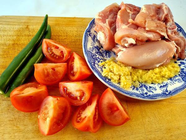Biryani {Arroz con pollo pakistaní} - Preparación paso 1