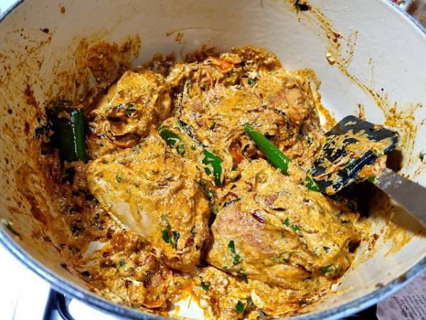 Biryani {Arroz con pollo pakistaní} - Preparación paso 10