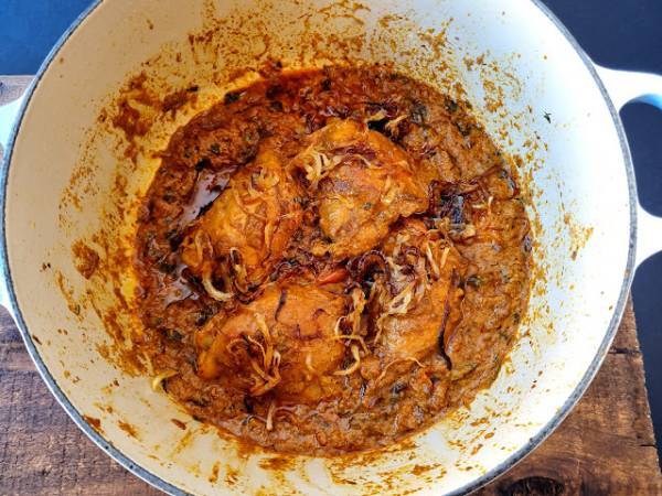 Biryani {Arroz con pollo pakistaní} - Preparación paso 12