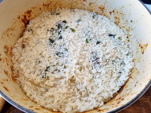 Biryani {Arroz con pollo pakistaní} - Preparación paso 14