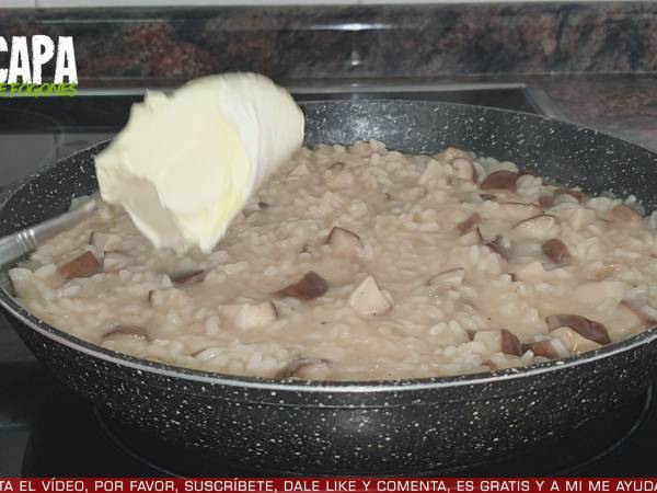 Risotto de setas y parmesano - Preparación paso 6
