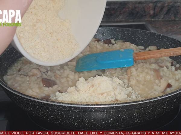 Risotto de setas y parmesano - Preparación paso 7