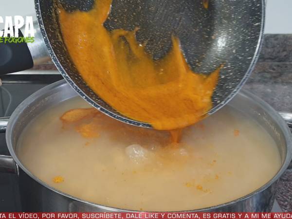 Garbanzos con espinacas - Preparación paso 3