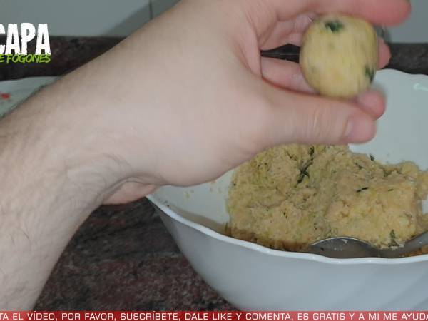 Albóndigas de calabacín - Preparación paso 5