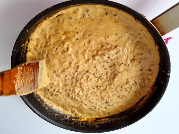 Entrecot con salsa de pimienta verde - Preparación paso 7