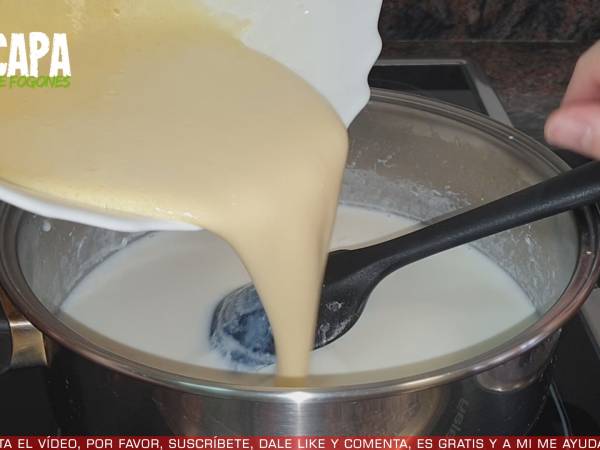 Natillas de chocolate blanco - Preparación paso 5