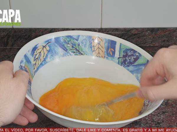 Tortilla de patatas rellena - Preparación paso 4