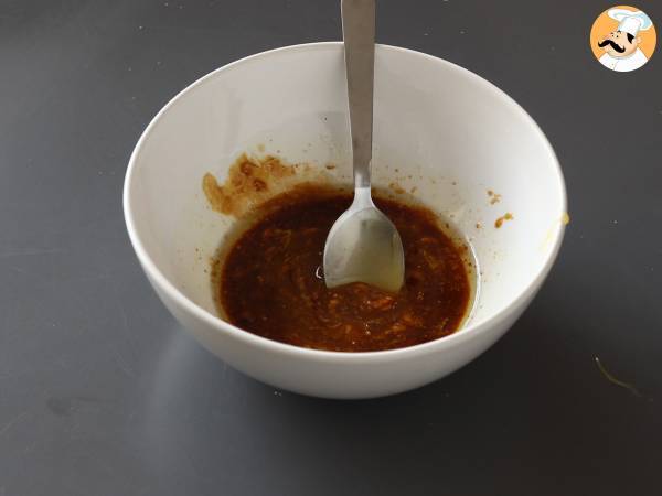 Ensalada de espárragos, queso feta y nueces - Preparación paso 4