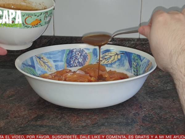 Pollo con almendras al estilo chino - Preparación paso 3