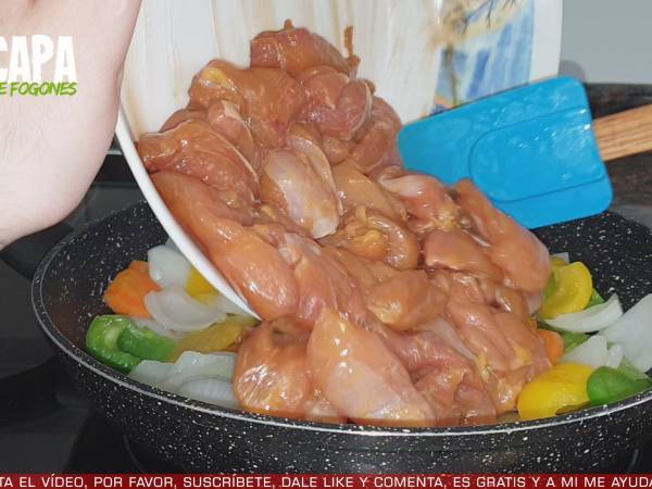 Pollo con almendras al estilo chino - Preparación paso 7