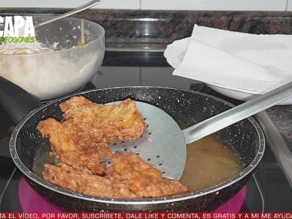 Setas fritas súper crujientes - Preparación paso 4