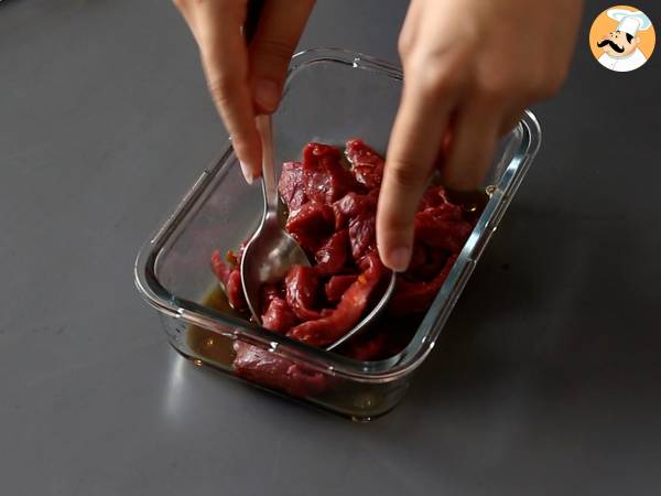Bibimbap, plato tradicional coreano - Preparación paso 2