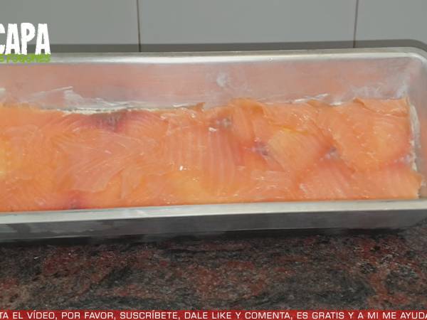 Pastel frío con pan de molde - Preparación paso 3