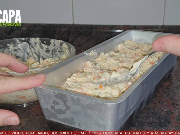 Pastel frío con pan de molde - Preparación paso 4