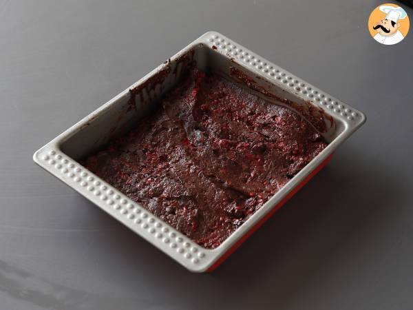 Brownie de chocolate y frambuesa, ¡puro placer! - Preparación paso 4