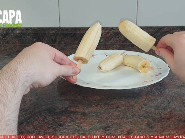 Helado almendrado de plátano - Preparación paso 1