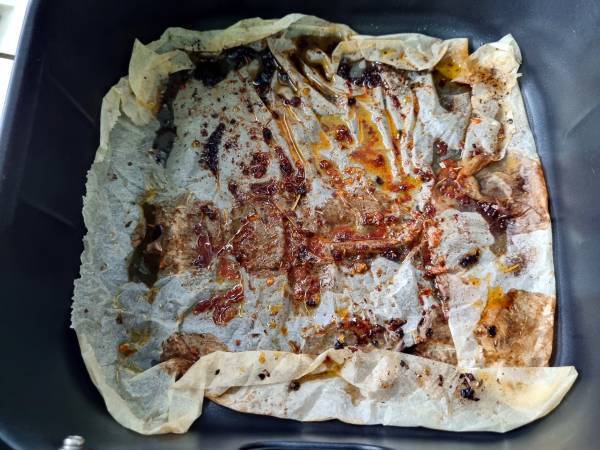 Pollo alla diavola con patatas fritas (freidora de aire) - Preparación paso 6