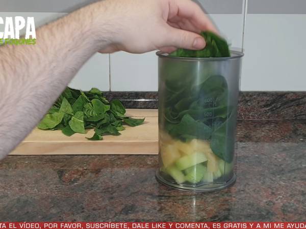 Batido verde - Preparación paso 1