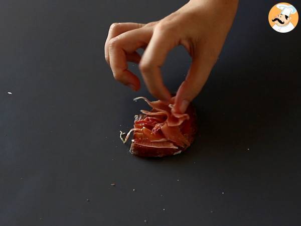 Tostas de jamón serrano y tomate - Preparación paso 4