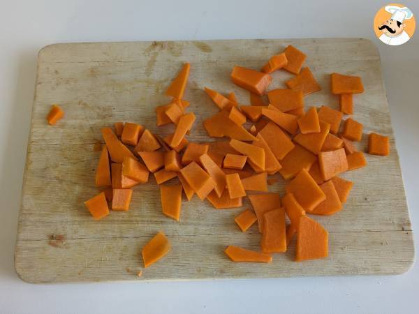 Pasta con calabaza y carne picada - Preparación paso 3