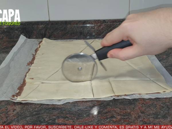 Árbol de navidad de hojaldre - Preparación paso 3