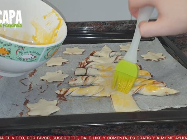 Árbol de navidad de hojaldre - Preparación paso 6