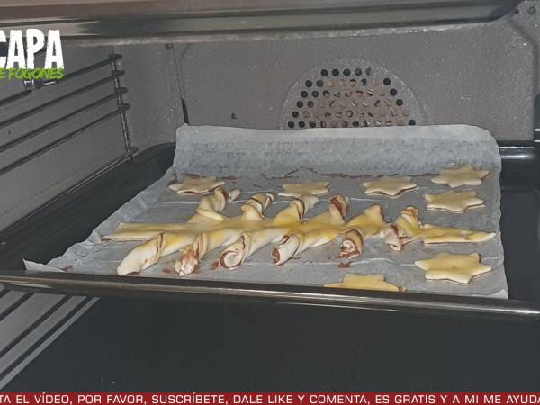 Árbol de navidad de hojaldre - Preparación paso 7