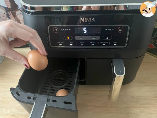 Huevos mollet en Airfryer, la tecnica más simple y eficaz para una cocción perfecta - Preparación paso 2
