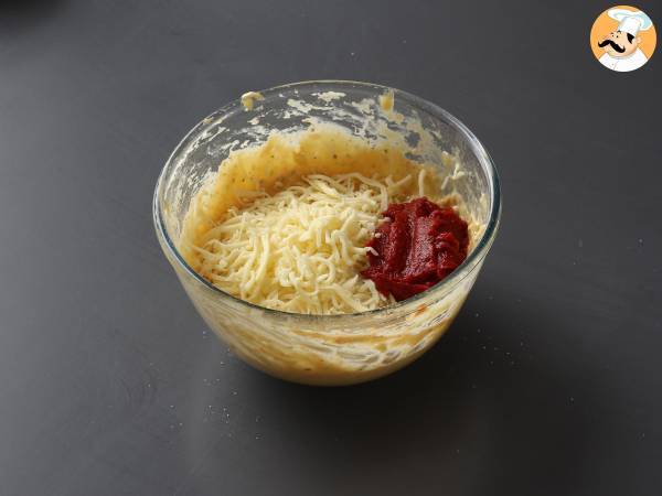 Muffins de tomate y mozzarella - Preparación paso 3