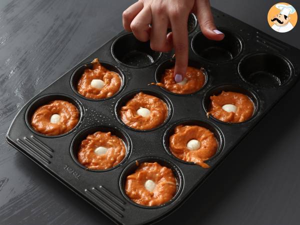 Muffins de tomate y mozzarella - Preparación paso 5