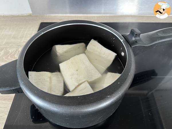 Puré de yuca cremoso - Preparación paso 2