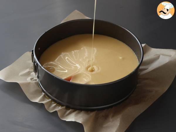 Bizcocho de melocotón suave y esponjoso - Preparación paso 6