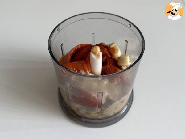 Hummus de pimiento rojo - Preparación paso 5